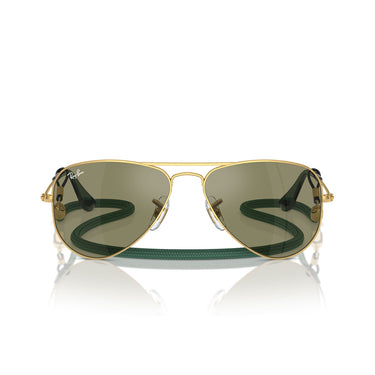 Ray-Ban Okulary Przeciwsłoneczne RJ9506S 223/6R Junior Aviator Złoto/Zielony Dziecięce