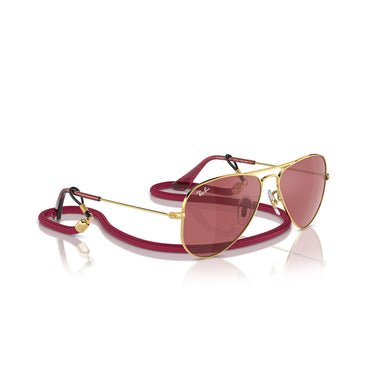 Ray-Ban Okulary Przeciwsłoneczne RJ9506S 223/B5 Junior Aviator Złoto/Czerwony Dzieci 4