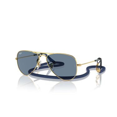 Ray-Ban Okulary Przeciwsłoneczne RJ9506S 223/1U Junior Aviator Złoty/Niebieski Lustro Dziecięce