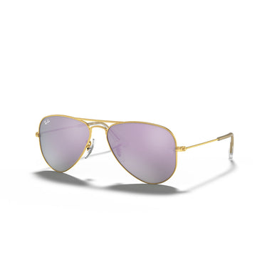 Ray-Ban Okulary Przeciwsłoneczne RJ9506S 249/4V Junior Aviator Złote/Fioletowe Dziecięce