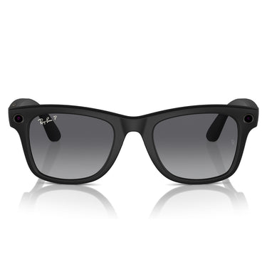 Ray-Ban Lunettes de Soleil RW4008 601ST3 Meta Wayfarer Noir-Gris Clair Unisexe
