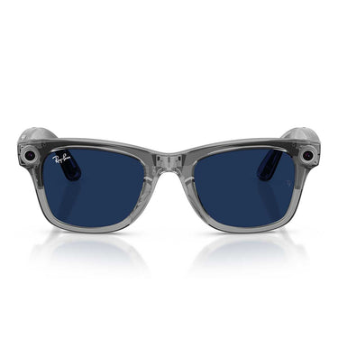 Ray-Ban Occhiali da Sole RW4012 6840MF Meta Wayfarer (Gen 2) Grigio Trasparente/Trasparente Zaffiro Unisex Fotocromatici