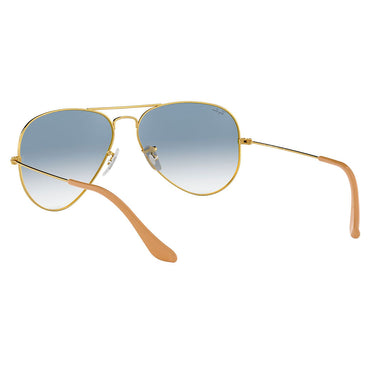 Ray-Ban Okulary Przeciwsłoneczne RB3025 001/3F Aviator Gradient Złoto/Niebieski Unisex 4