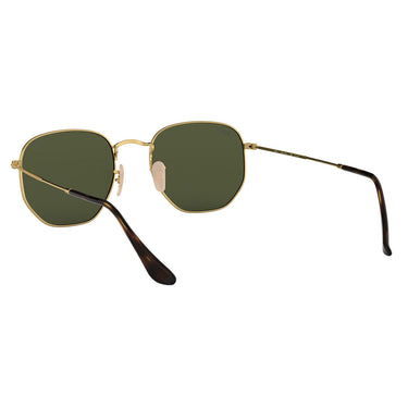 Ray-Ban Okulary Przeciwsłoneczne RB3548N 9069A5 Sześciokątne Złote/Zielone G-15 Unisex 4