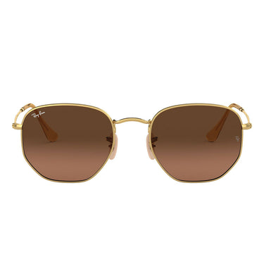Ray-Ban Sunglasses RB3548N 912443 Hexagonal Gold/Brown Gradient Unisex