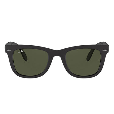 Ray-Ban Gafas de Sol RB4105 601S Wayfarer Plegables Negro Mate/Verde G-15 Unisex