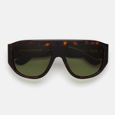 RetroSuperFuture Okulary Przeciwsłoneczne Biscotto Havana P9F Brązowo/Zielone Unisex
