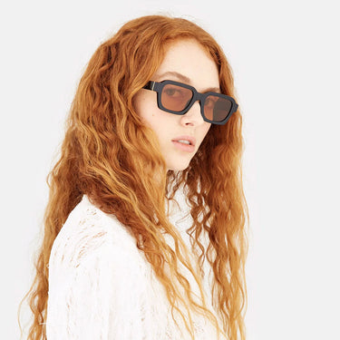 RetroSuperFuture Okulary Przeciwsłoneczne Caro Refined 4KJ Czarny/Brązowy Unisex 5