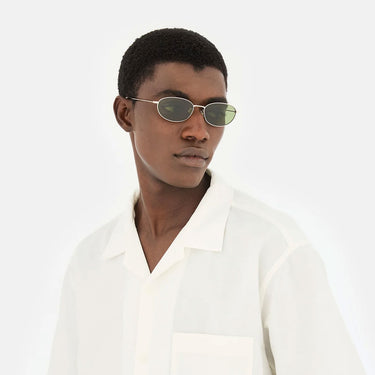 RetroSuperFuture Okulary Przeciwsłoneczne Uovo Classico GI9 Złoto/Zielony Unisex 5