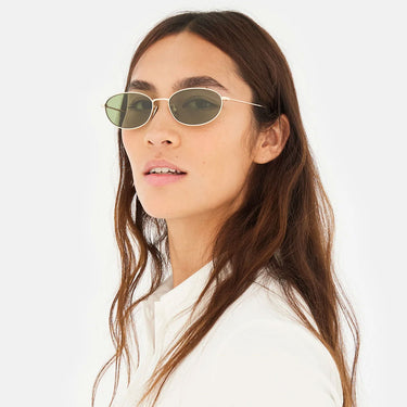 RetroSuperFuture Okulary Przeciwsłoneczne Uovo Classico GI9 Złoto/Zielony Unisex 6