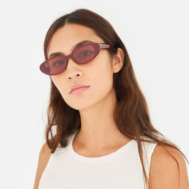 RetroSuperFuture Occhiali da Sole Vega Bordeaux AN3 Rosso Rosso Unisex 5