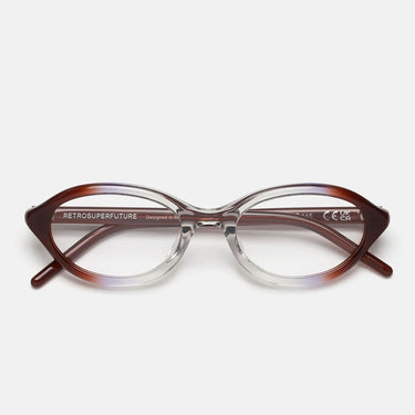RetroSuperFuture Occhiali da Vista Numero 145 Side Fade CMF Marrone Trasparente Trasparente Unisex