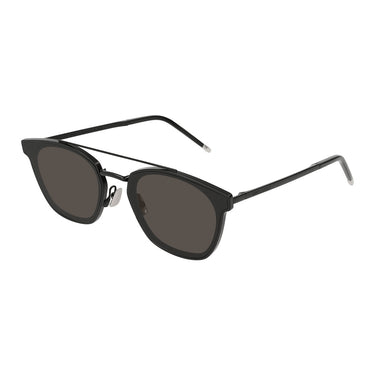 Saint Laurent Okulary Przeciwsłoneczne SL 28 METAL 001 Czarny Szary Unisex 2