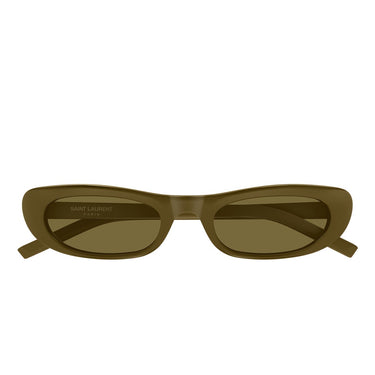 Saint Laurent Occhiali da Sole SL 557 SHADE 006 Verde Fango/Marrone Donna