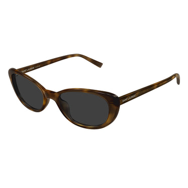 Saint Laurent Okulary Przeciwsłoneczne SL 822 002 Brązowo Szare Damskie 2