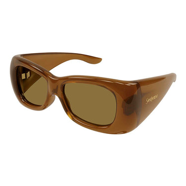 Saint Laurent Occhiali da Sole SL 901 HOWL 007 Marrone Trasparente/Marrone Unisex 1