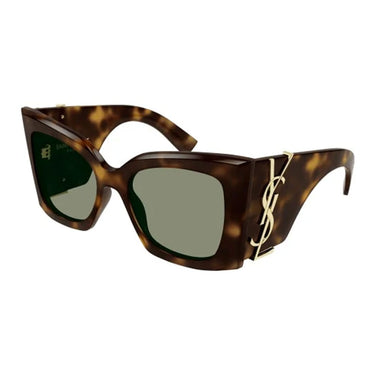 Saint Laurent Okulary Przeciwsłoneczne SL M119 BLAZE 002 Havana-Zielone Damskie 1