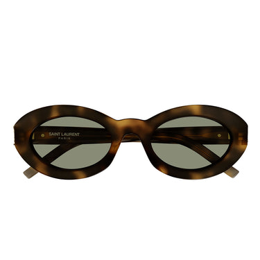 Saint Laurent Sonnenbrille SL M136 002 Havana-Grün Damen