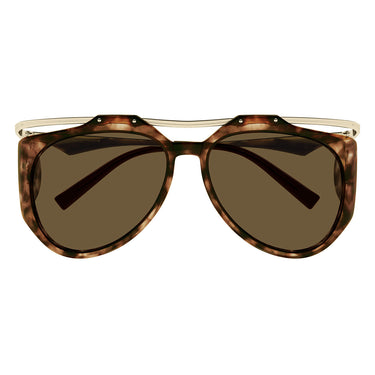 Saint Laurent Okulary Przeciwsłoneczne SL M137/F AMELIA 002 Złoty/Brązowy Damskie