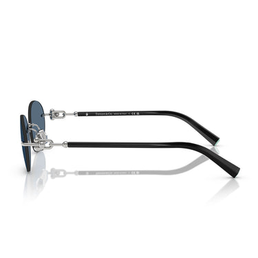 Tiffany & Co. Okulary Przeciwsłoneczne TF3104D 600180 Srebrny Ciemny Niebieski Damskie 3