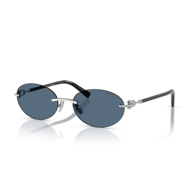 Tiffany & Co. Okulary Przeciwsłoneczne TF3104D 600180 Srebrny Ciemnoniebieski Damskie 2