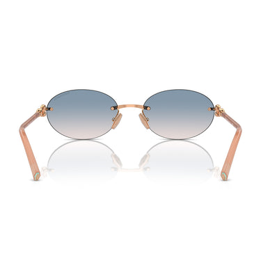 Tiffany & Co. Okulary Przeciwsłoneczne TF3104D 621716 Złoto Różowe Jasnobrązowe Gradientowe Niebieskie Damskie 4