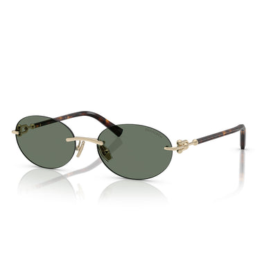Tiffany & Co. Occhiali da Sole TF3104D 623882 Oro Pallido/Verde Scuro Donna 1