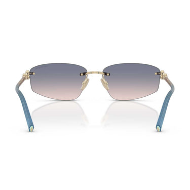 Tiffany & Co. Occhiali da Sole TF3114 619116 Oro Pallido/Marrone Chiaro Sfumato Blu Unisex 4