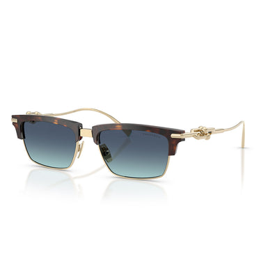 Tiffany & Co. Occhiali da Sole TF4262K 80159S Placcato Oro Marrone Azzurro Sfumato Unisex 2