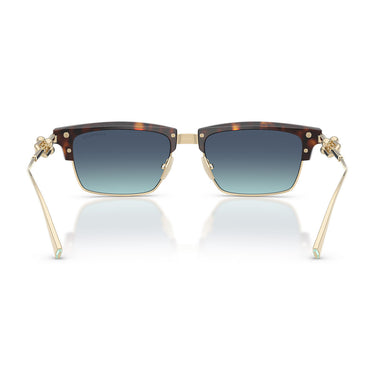 Tiffany & Co. Occhiali da Sole TF4262K 80159S Placcato Oro Marrone Azzurro Sfumato Unisex 4