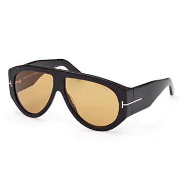 Tom Ford Okulary Przeciwsłoneczne FT1044 01E Bronson Czarny/Brąz Unisex