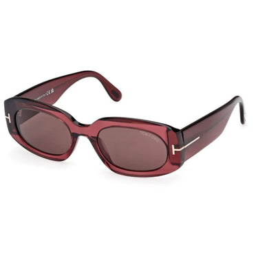 Tom Ford Okulary Przeciwsłoneczne FT1187 69E Cielle Bordowe/Brązowe Damskie