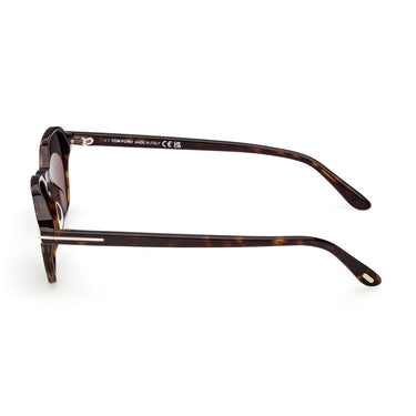 Tom Ford Okulary Przeciwsłoneczne FT1301 52A Joey Brązowy Szary Dym Męskie 6