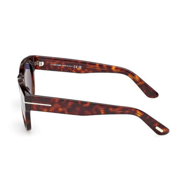 Tom Ford Okulary Przeciwsłoneczne FT1305 54V Burton Marrone/Blu Męskie 3