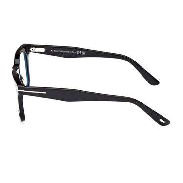 Tom Ford Occhiali da Vista FT5970-B 001 Nero Lucido Trasparente con Clip Grigio Fumo Uomo 3