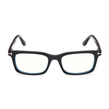 Tom Ford Occhiali da Vista FT6175-B 001 Nero Lucido Trasparente con Clip Grigio Scuro Uomo