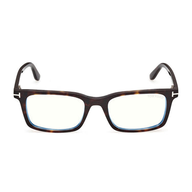 Tom Ford Occhiali da Vista FT6175-B 052 Marrone Trasparente con Clip Blu Scuro Uomo