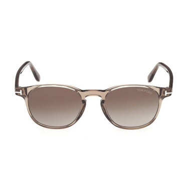 Tom Ford Sunglasses FT1302 45B Holt Light Brown Glossy Smoke Gray Unisex 1