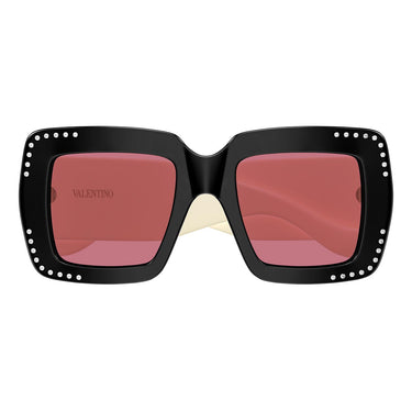 Valentino Occhiali da Sole VG0056S 003 Nero Avorio/Rosso Donna