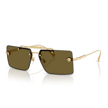 Versace Occhiali da Sole VE2245 100273 Oro/Marrone Scuro Unisex 1