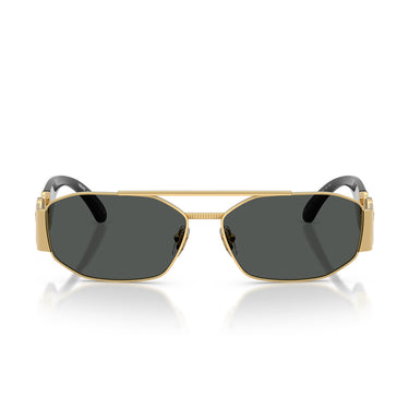 Versace Okulary Przeciwsłoneczne VE2287 100287 Złoto Ciemnoszary Męskie