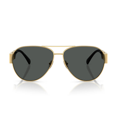 Versace Okulary Przeciwsłoneczne VE2289 100287 Złoto Ciemnoszary Męskie