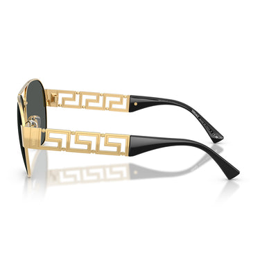 Versace Okulary Przeciwsłoneczne VE2289 100287 Złoto Ciemnoszary Męskie 3