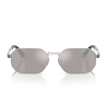 Versace Occhiali da Sole VE2297 10006G Argento Grigio Specchiato Uomo