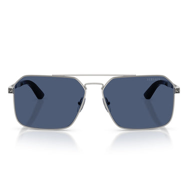 Versace Occhiali da Sole VE2306 152680 Argento Blu Scuro Uomo