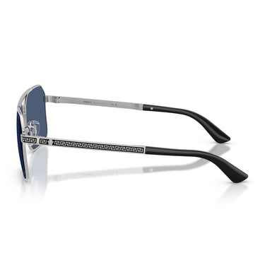 Versace Occhiali da Sole VE2306 152680 Argento Blu Scuro Uomo 3