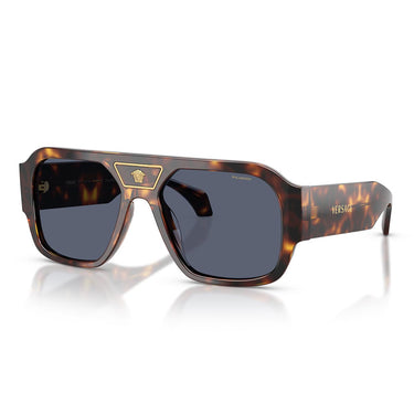 Versace Occhiali da Sole VE4508U 55372V Marrone/Blu Scuro Uomo Polarizzati 1