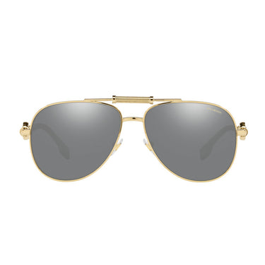Versace Okulary Przeciwsłoneczne VE2236 1002Z3 Złoto/Szary Lustro Unisex Polaryzowane