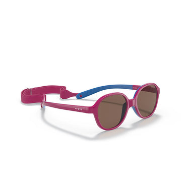 Vogue Occhiali da Sole VJ2012 256873 Rosa su Blu Gommato/Marrone Scuro Bambini