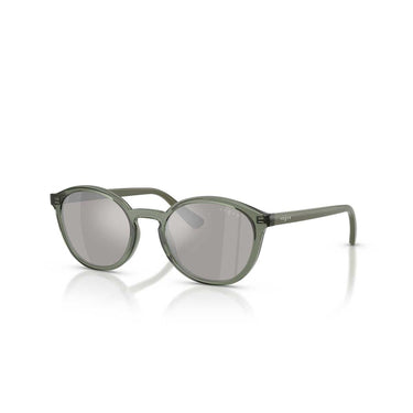 Vogue Occhiali da Sole VJ2033 30866G Verde Germano Trasparente/Grigio Specchiato Argento Bambini 2